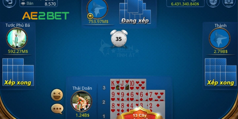 Quy trình bắt đầu ván Mậu Binh trực tuyến tại AE2BET